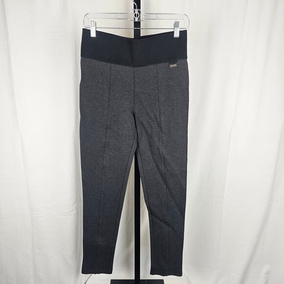 Calvin Klein Power Stretch Ponte Pants Gray M High Waist Pull-On Slim Leg NWOT - Picture 1 of 6